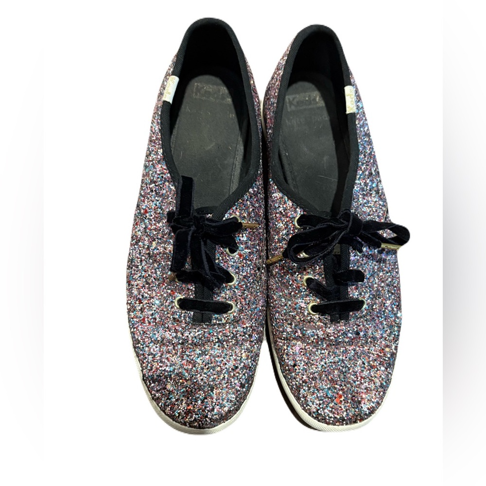 Size 7.5 Kate Spade Keds Women's Sparkling Multicolor Glitter Sneakers